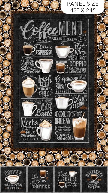 Northcott Cafe Culture Coffee Panel 24484 99