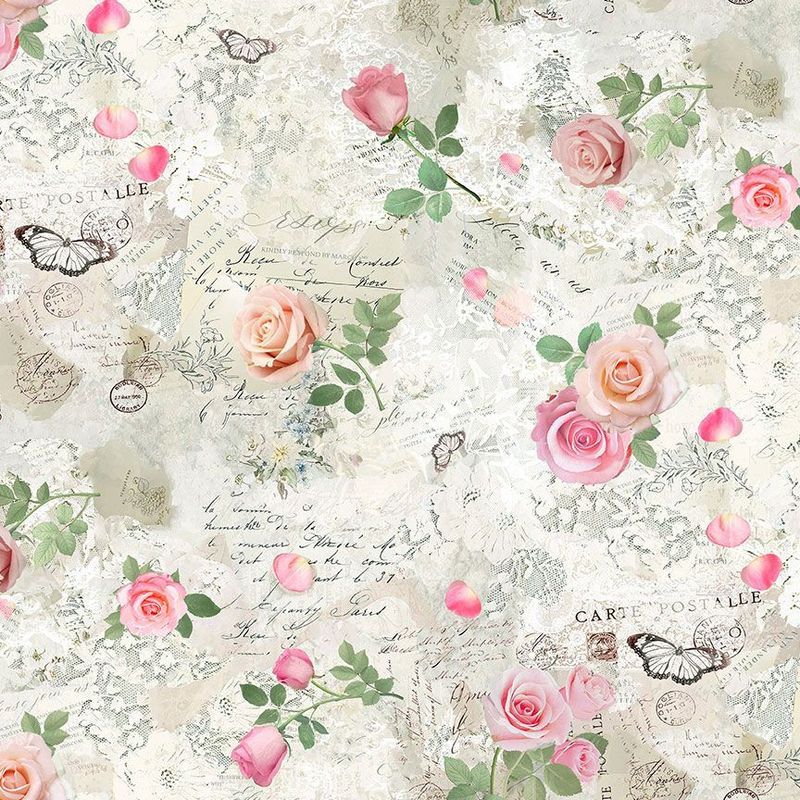 Timeless Treasures Rose CD3144 Beige