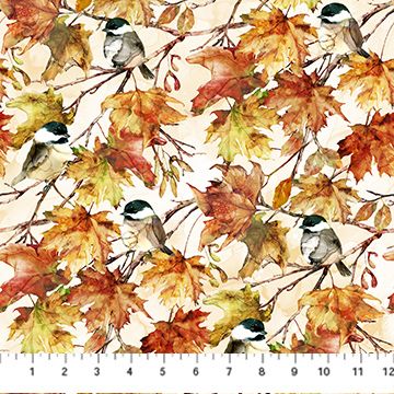 Northcott Autumn Breeze Birds Cream DP28057-11