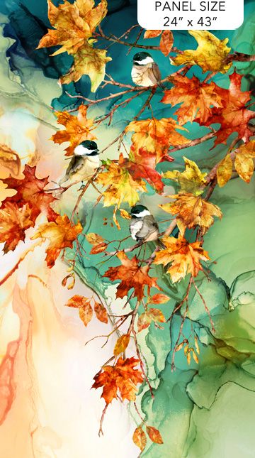 Northcott Autumn Breeze Teal Panel DP28055-66