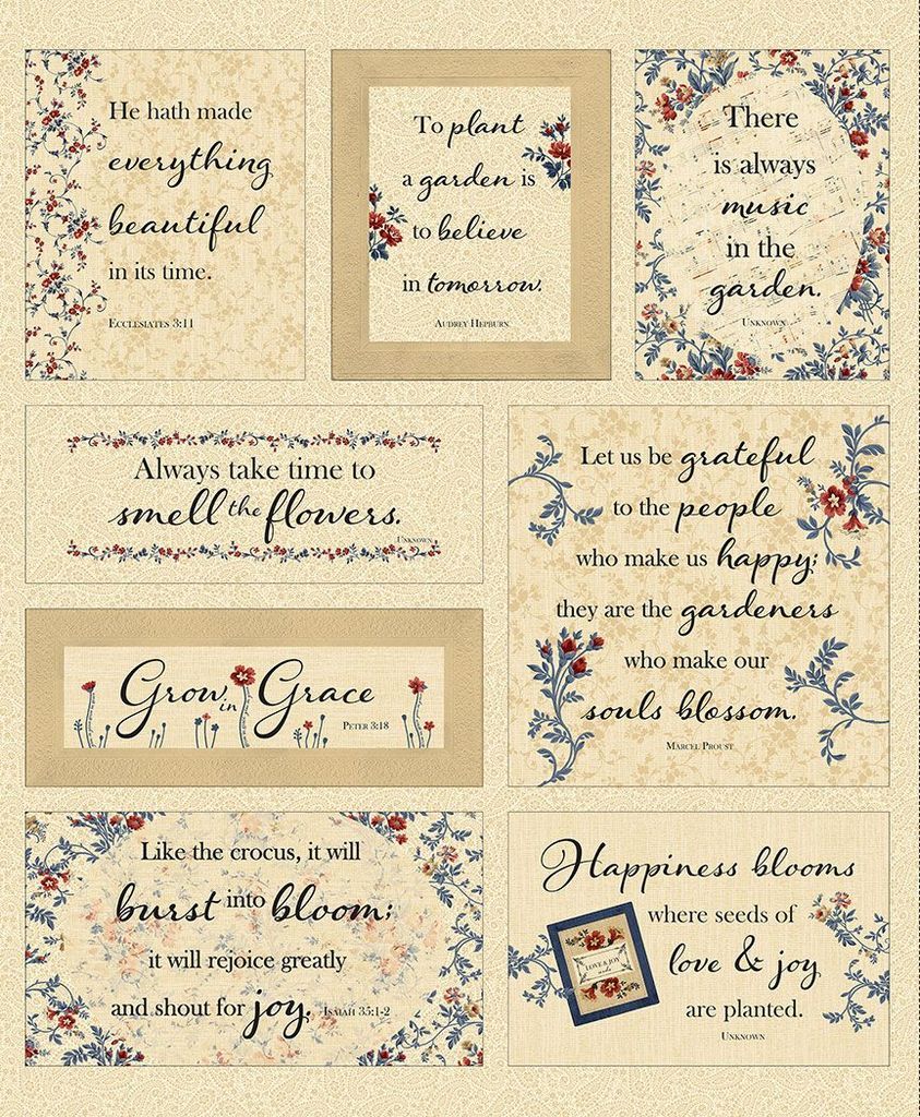 Timeless Treasures PanelJT CD2108 Beige