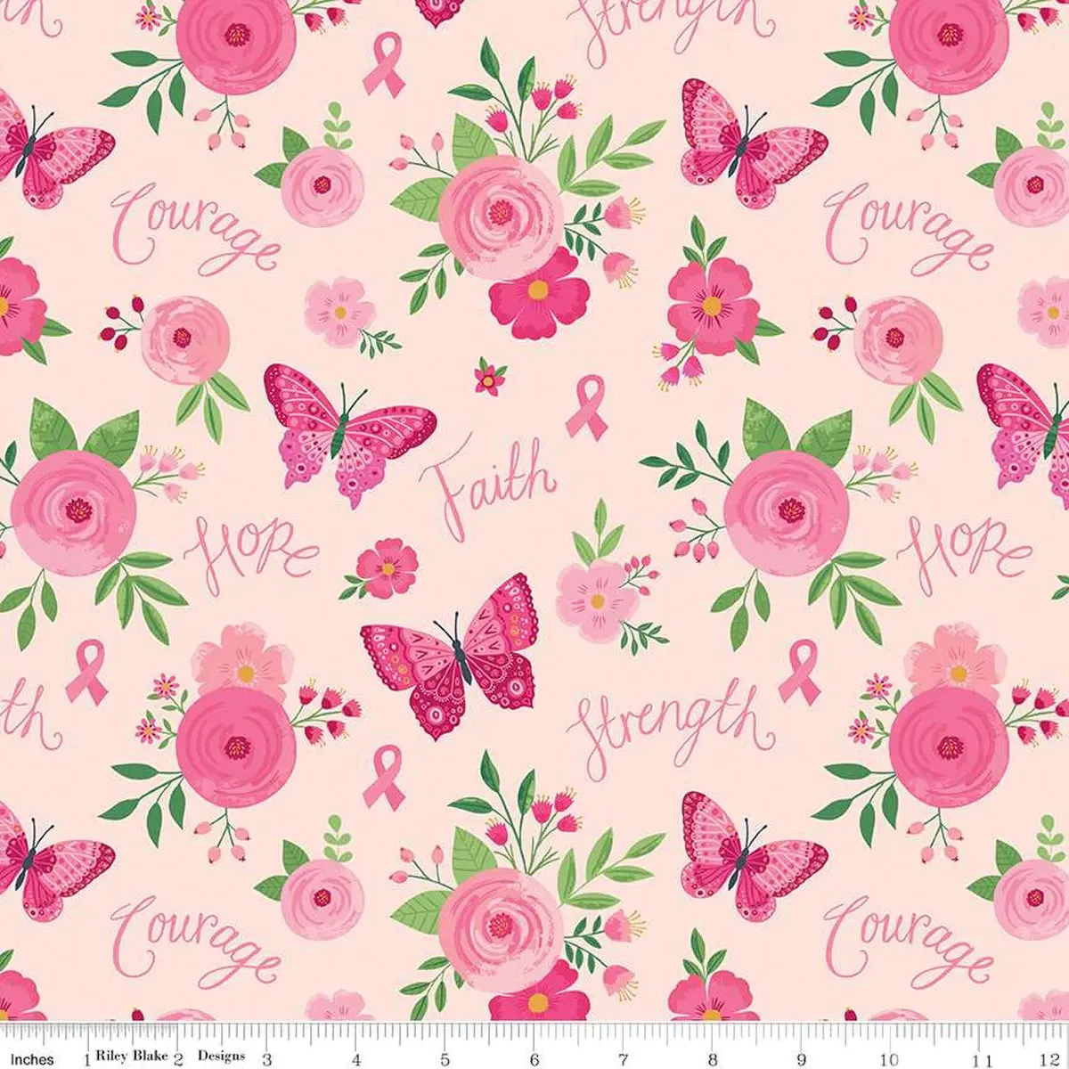 Riley Blake Strength In Pink C12620 Blush