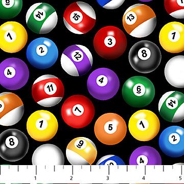 Northcott The Cave Balls Black Multi 24999-99
