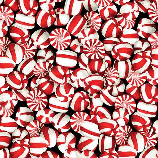 Benartex Sweet Holidays Peppermints Red