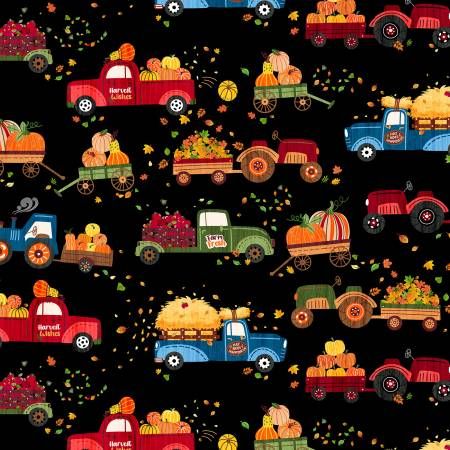 Benartex Hayrides &amp; Happiness Black