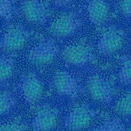 Clothworks Feline Frolic Y2801-91 Light Royal Blue