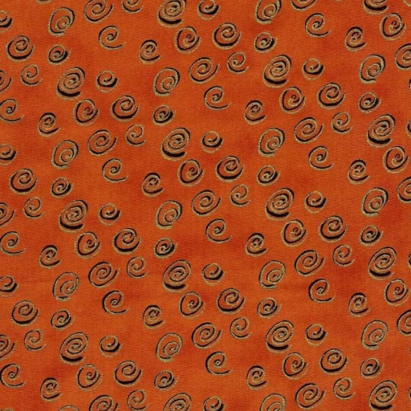Clothworks Feline Frolic Y2802-36M Orange