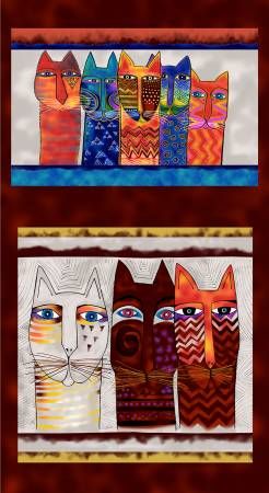 Clothworks Feline Frolic Y2794-55M Multi Color