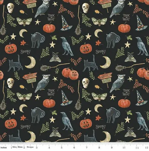 Riley Blake Trick Or Treat CD15962 Black