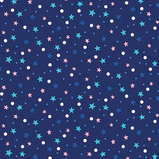 Benartex Tiny Secrets Starry Night Navy