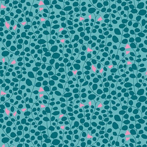 Benartex Blooming Color 2 Caroline Turquoise