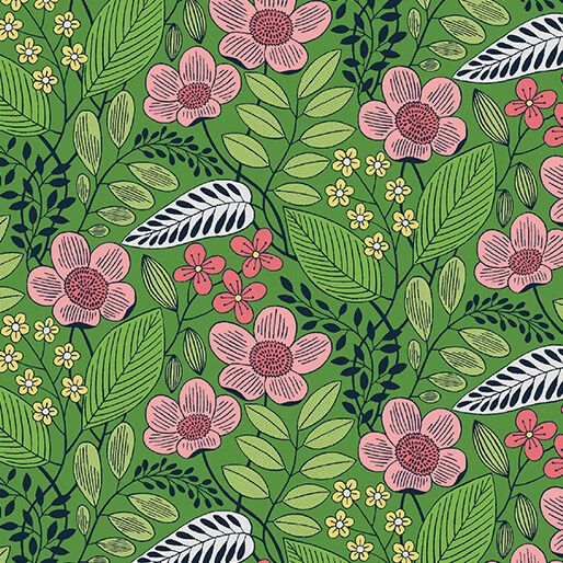 Benartex Blooming Color 2 Olivia Green