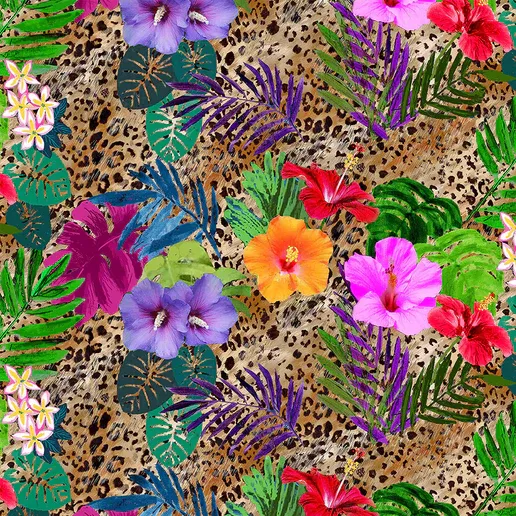 Sykel Enterprises Who Let The Birds Out 10484 Floral Leopard