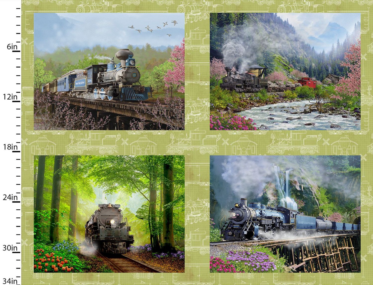 3 Wishes Steam In the Spring STMSP Train 4 Panel DR