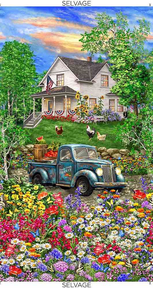 Timeless Treasures Farm Fresh Produce Panel CD8776 Multi