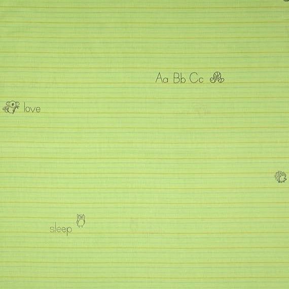 Clothworks Animal ABCs Y1689-18 Lime