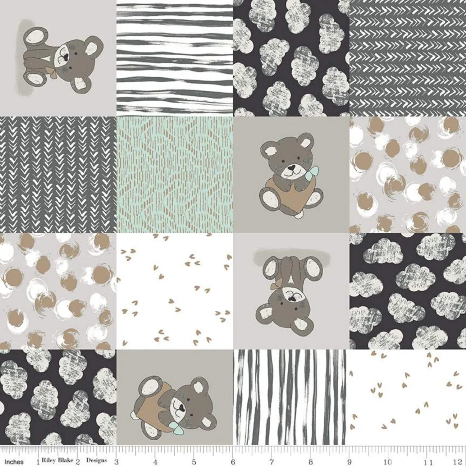 Riley Blake Sleep Tight SC10261 Gray