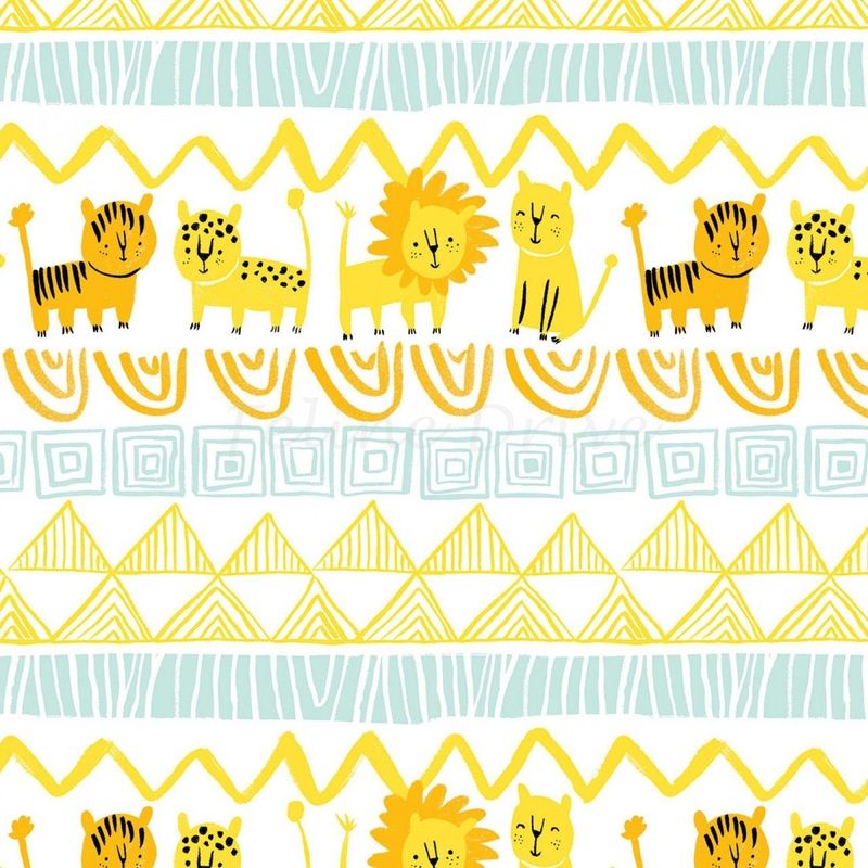 Clothworks Serengeti Beasties Y1777-1 White