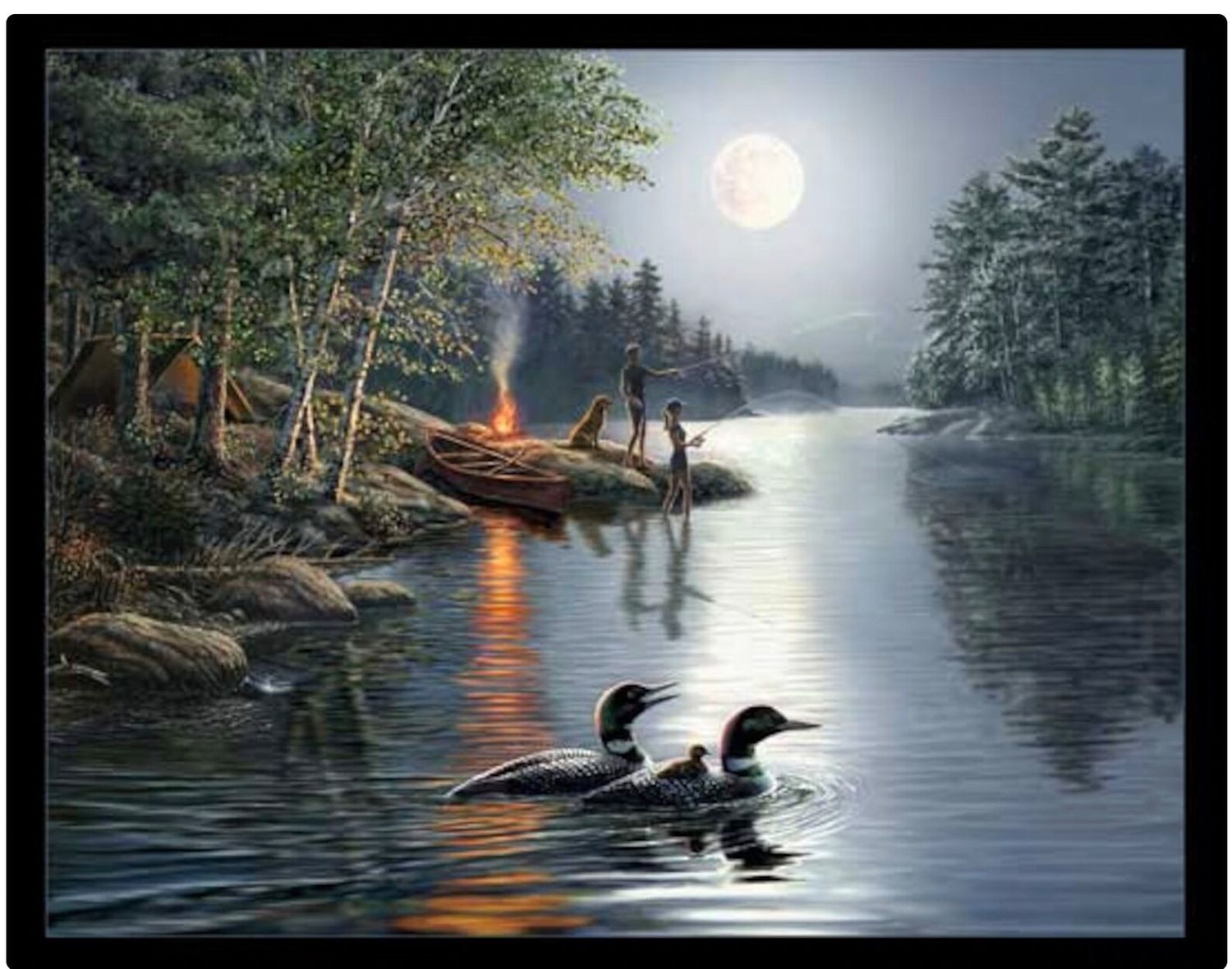 Elizabeth&#39;s Studio Angler&#39;s Moon Panel 19005Black