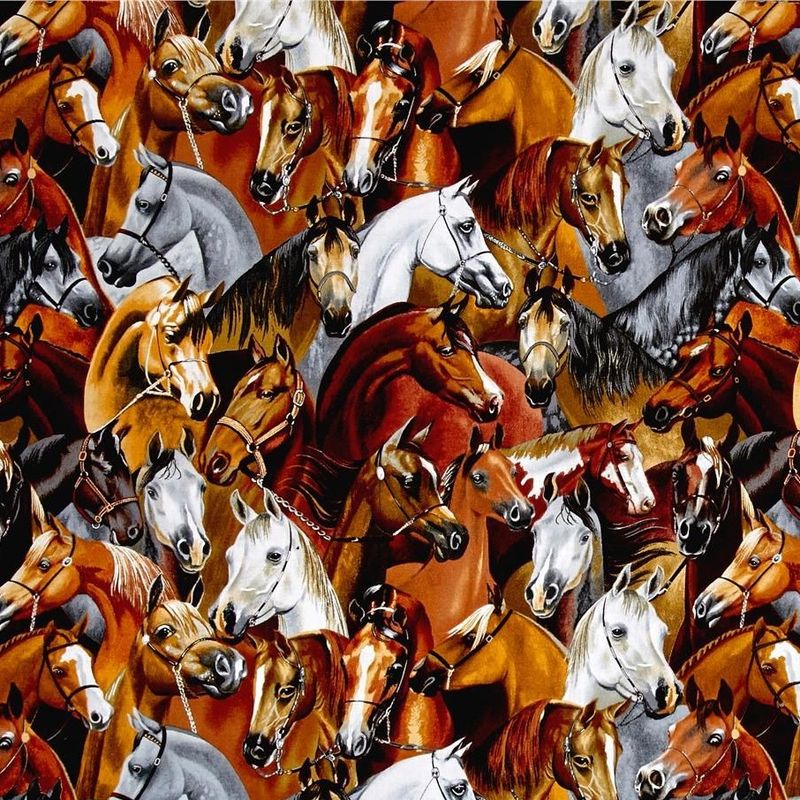 Timeless Treasures Ruth C5486 Horses