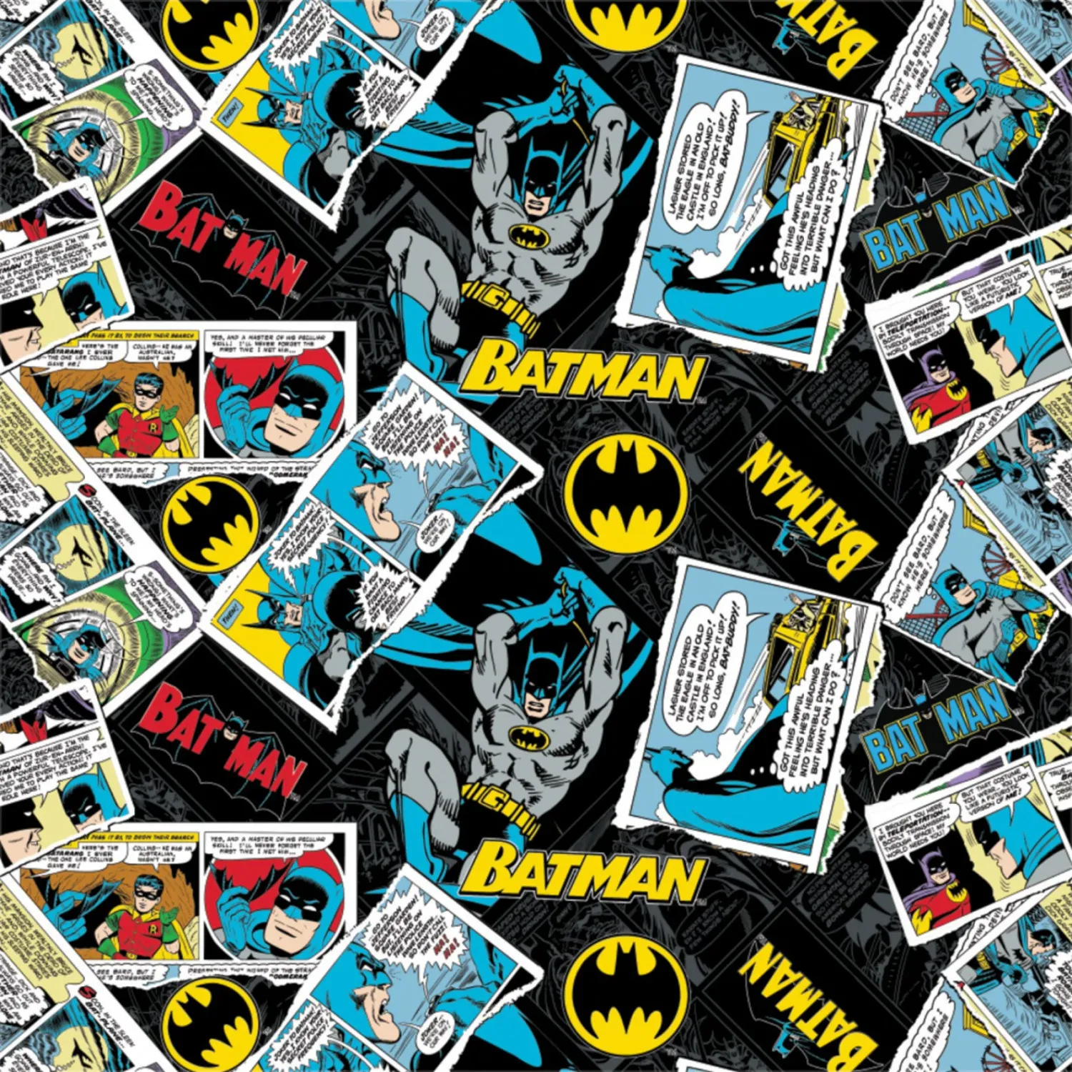 Camelot Fabrics Batman 80th Anniversary Collection Photo Collage
