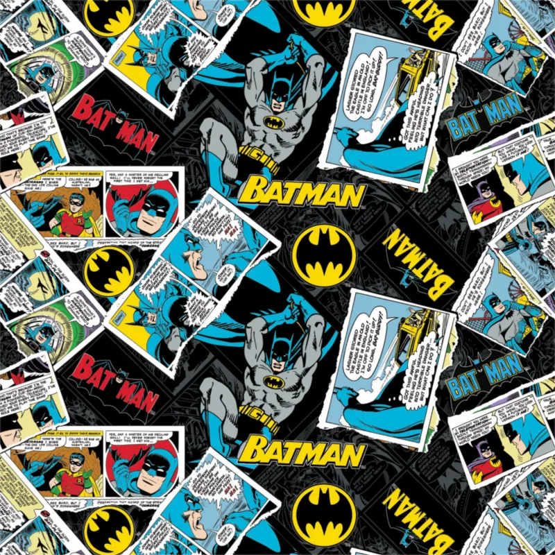 Camelot Fabrics Batman 80th Anniversary Collection Photo Collage