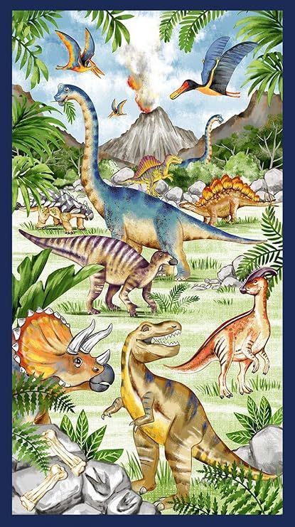 Michael Miller Dinosaur Panel DCX11150-MULT-D
