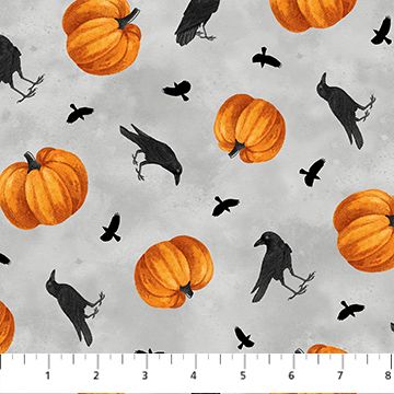Northcott Spellbound Crows-Pumpkins 28139-94