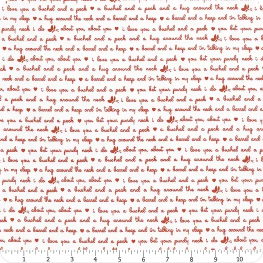 Riley Blake Love Notes C16385 White