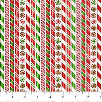 Northcott Vintage Christmas Candy Stripe DP28167-10
