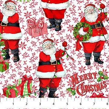 Northcott Vintage Christmas Santa DP28164-24