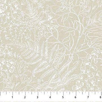 Northcott Natural Elements Toile Leaves Cream/White 27860-11