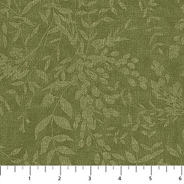 Northcott Natural Elements Tonal Leaves Dark Green 27861-76