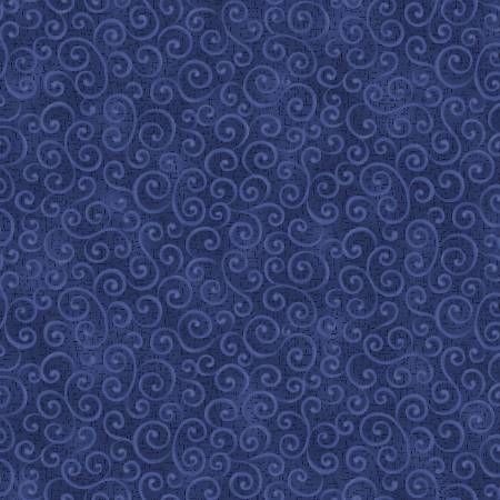 Benartex Autumn Breeze Swirling Winds Navy