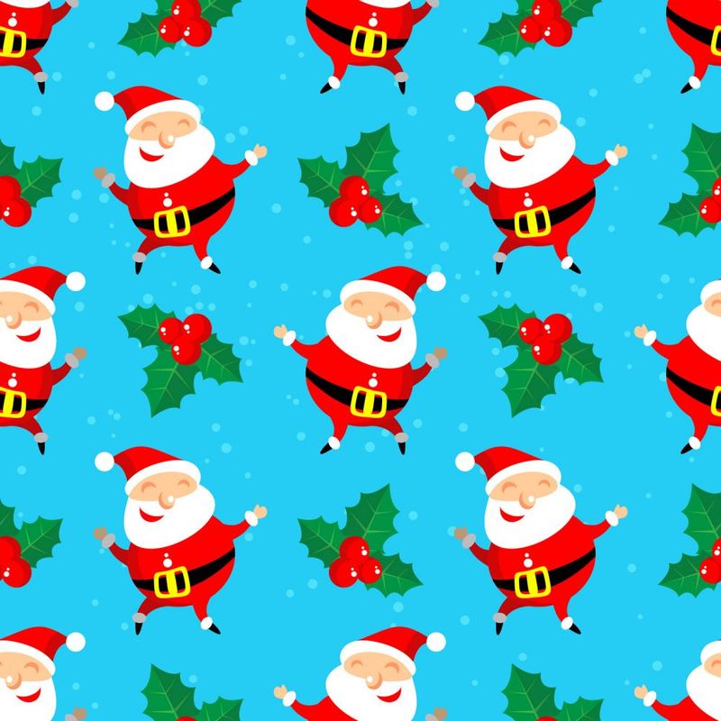 Marshall Dry Goods Christmas Dancing Santa Blue