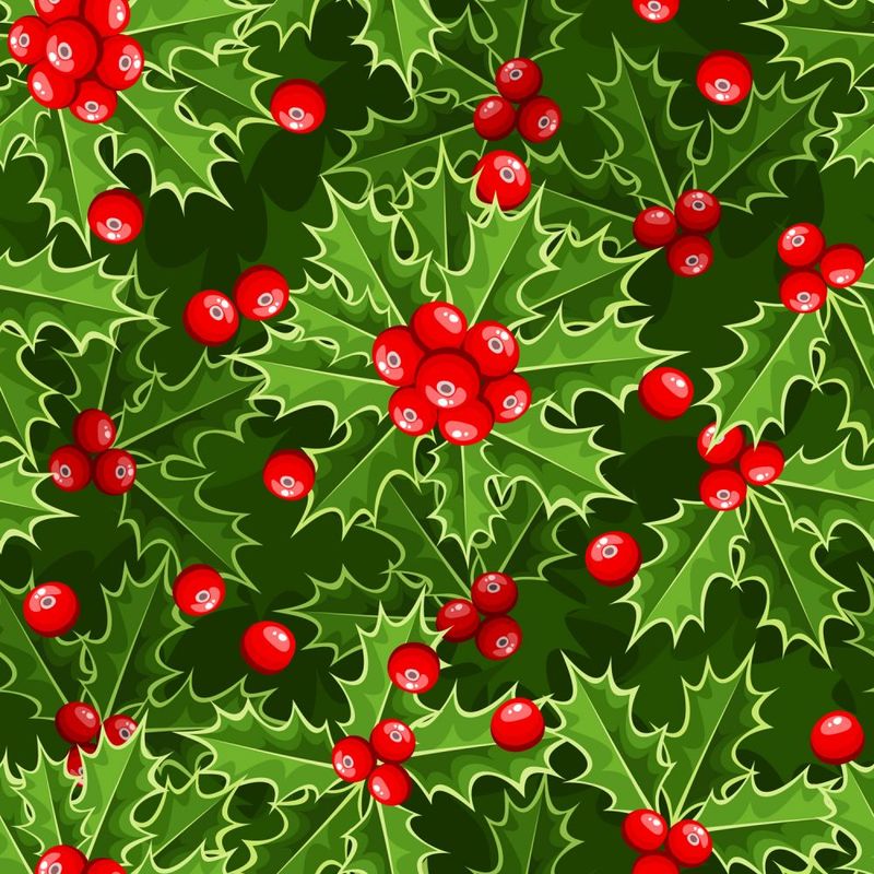 Marshall Dry Goods Christmas Holly Green