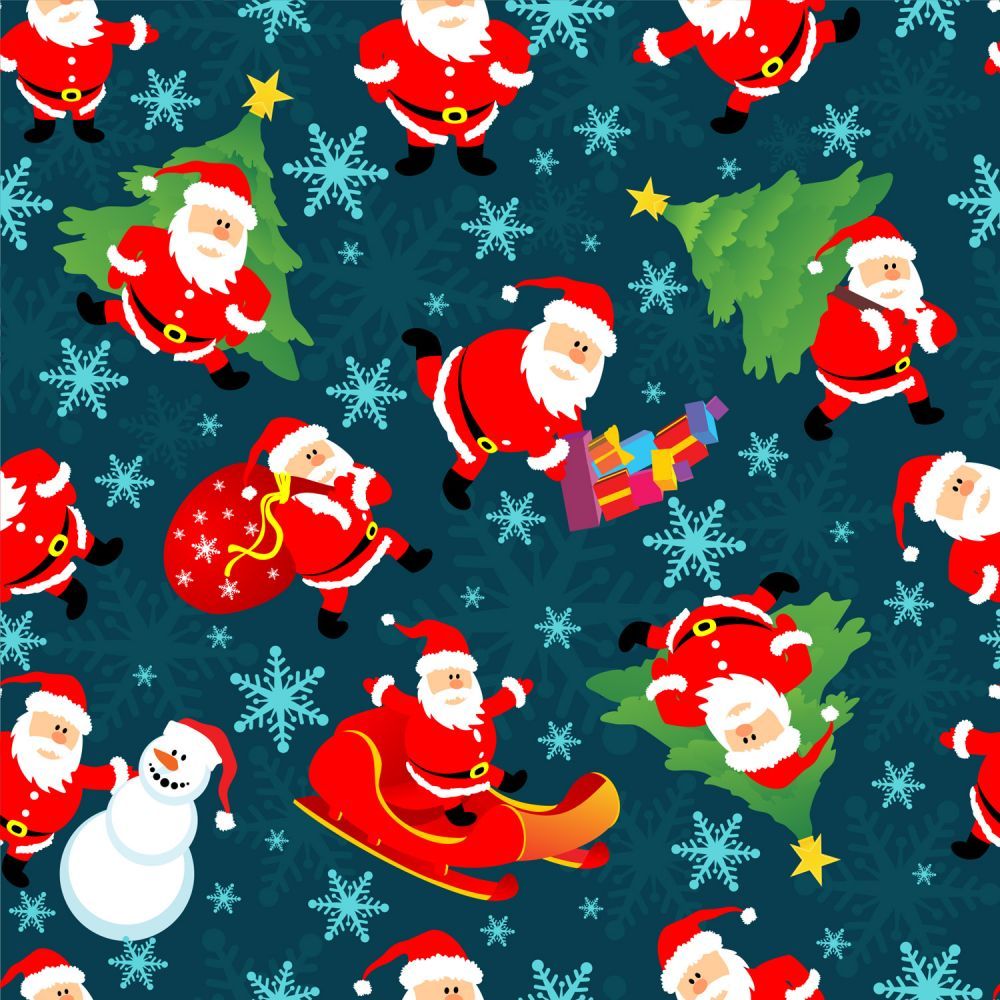 Marshall Dry Goods Christmas Santa Delivery Dark Blue