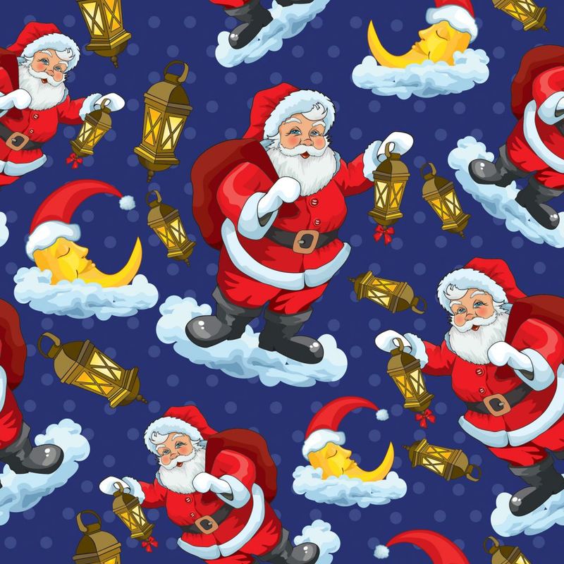 Marshall Dry Goods Christmas Santa&#39;s Lantern Blue