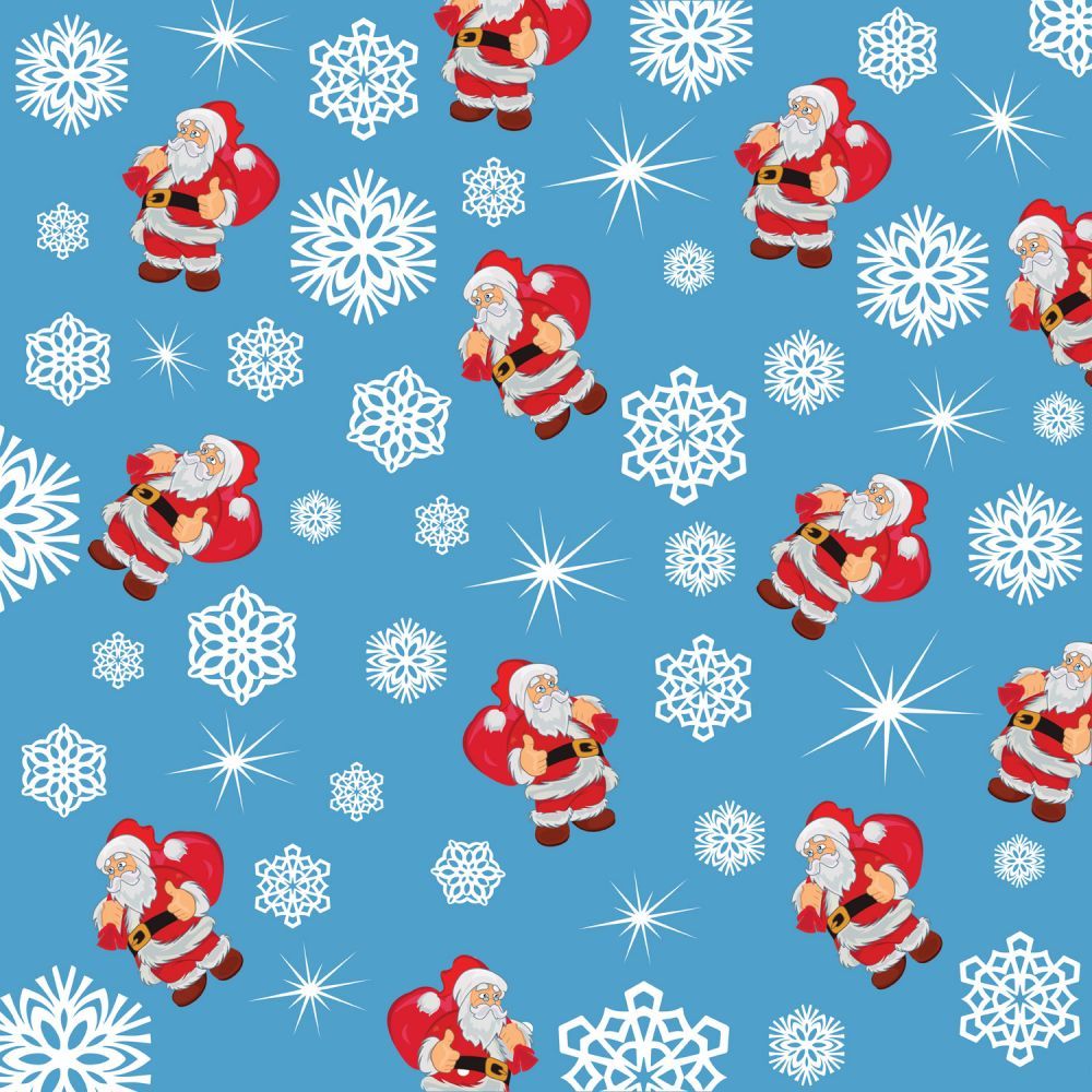 Marshall Dry Goods Christmas Thumbs Up Santa Blue