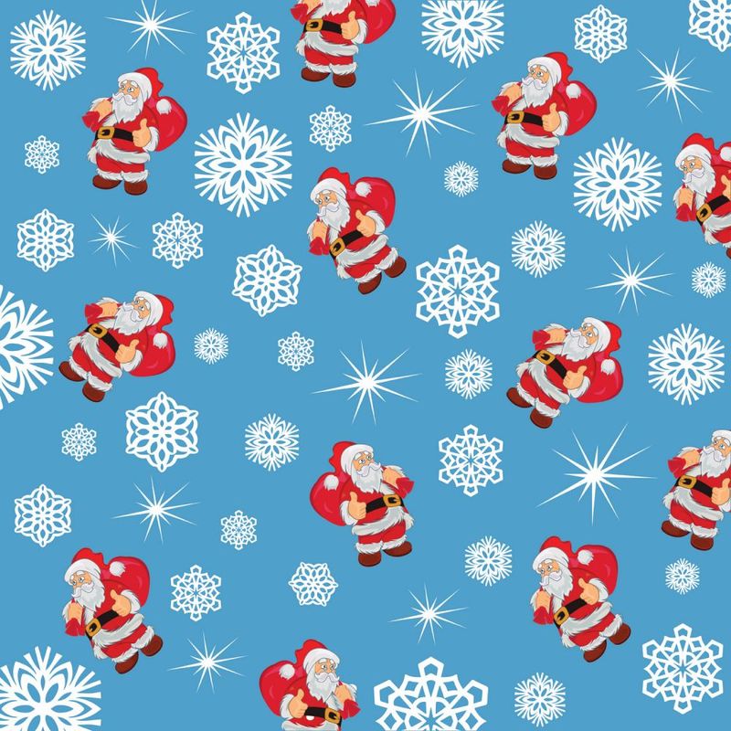 Marshall Dry Goods Christmas Thumbs Up Santa Blue