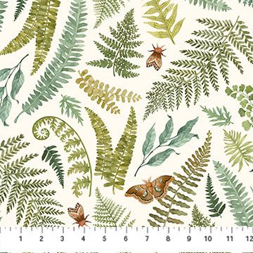 Northcott Wild Harvest Large Ferns Cream DP27511-11