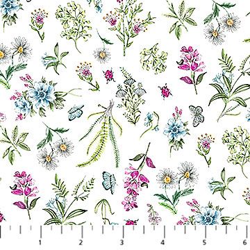 Northcott From Paris With Love Small Floral Multi 27329-10
