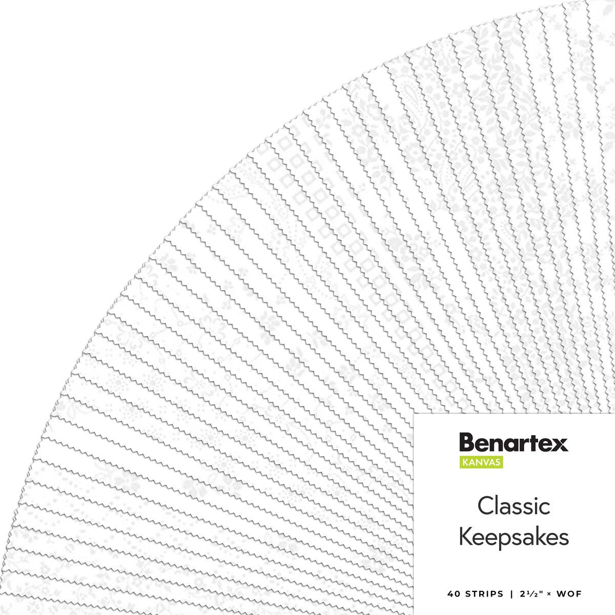 Benartex Classic Keepsakes White Jelly Roll