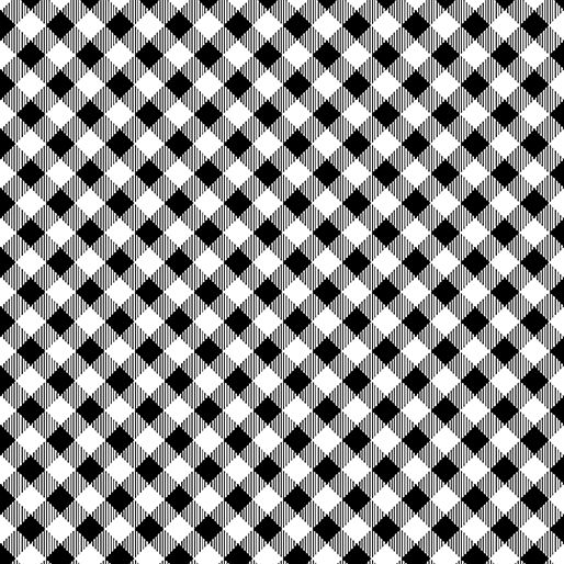 Benartex Happy Hauntings Checked Black/White