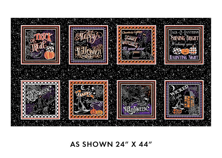Benartex Happy Hauntings Happy Haunting Panel Black