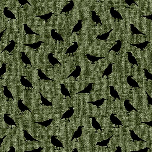 Benartex Harvest Gathering Crows Forest