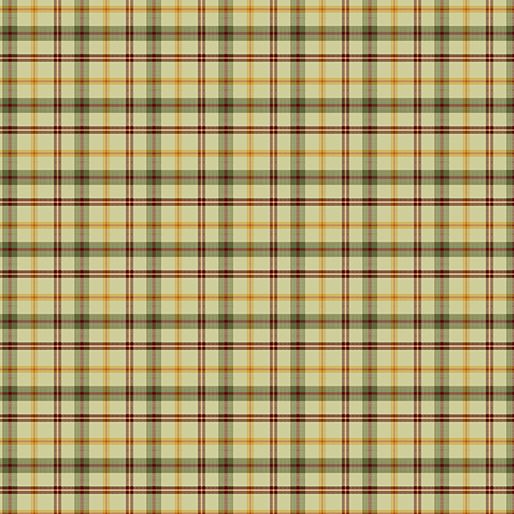 Benartex Harvest Gathering Gathering Plaid Lt. Green/Multi