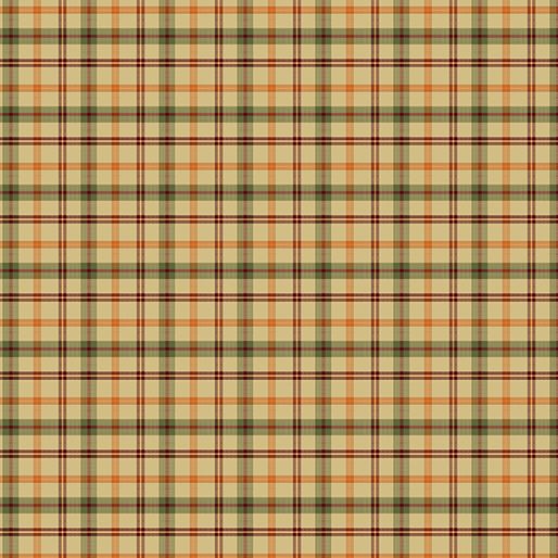 Benartex Harvest Gathering Gathering Plaid LtOrange/Multi
