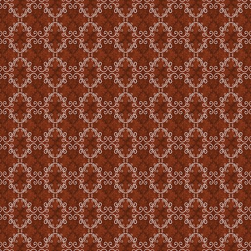 Benartex Harvest Gathering Medallion Geo Claret