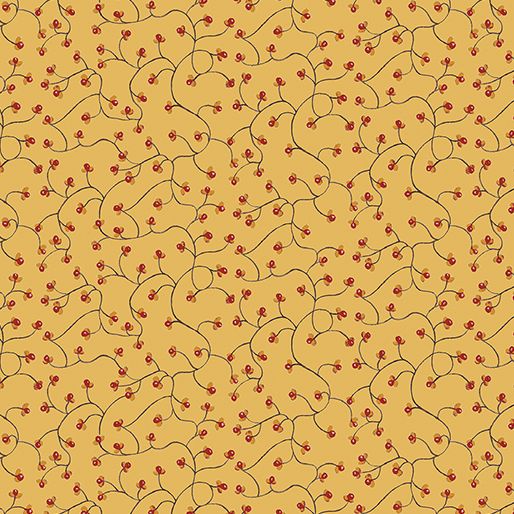 Benartex Harvest Gathering Mini Vine Gold